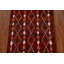 Tapis rouge / orange en laine noué à la main de conception unique 5 pi 3 po x 8 pi 1 po New Age