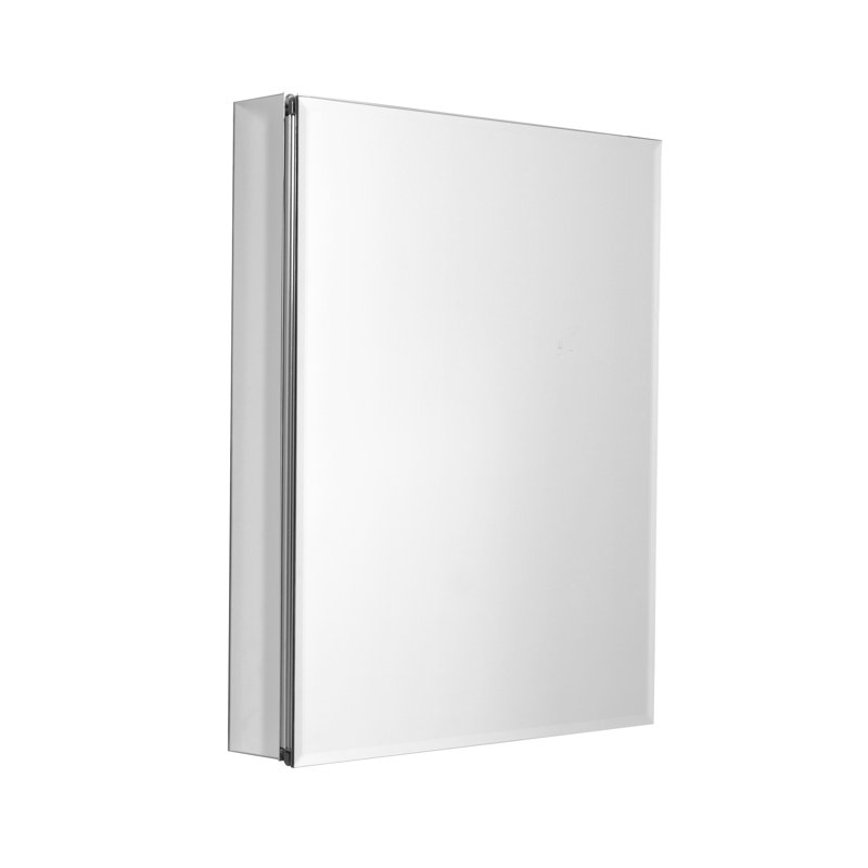 Fallyn Recessed or Surface Mount Frameless Medicine Cabinet with 3 Adjustable Shelves, 26" H x 20" W x 4.7" D