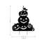 Piquet de jardin en métal avec citrouille et chat