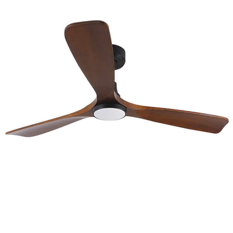  52-Inch Wi-Fi Indoor Ceiling Fan with LED Light, Remote Control, Walnut