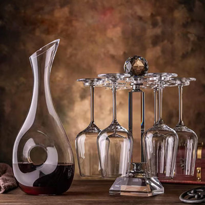 Maddix Desktop Crystal Glass Stemware Rack Wine Glass Storage Holder Stand Air Drying Rack Only by Ivy Bronx
