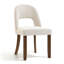 Chaises de salle à manger rembourrées en lin avec dossier haut incurvé et pieds en bois massif-1696384127-1701977520