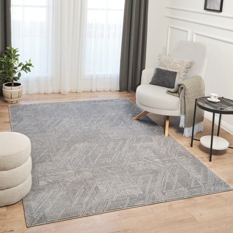 Ruglenza Modern Area Rug - Soft Pile Easy Clean Carpet for Living Room & Bedroom, Durable Synthetic Fibre, Stylish Home Decor Rug
