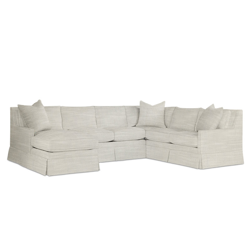 Tillerson Chaise Sectional, French Gray Polyester Blend