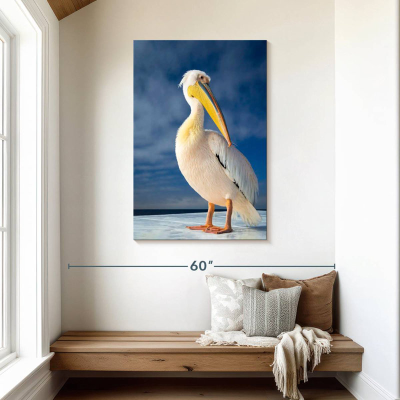 Brampt Shy Pelican, 45" H x 30" W