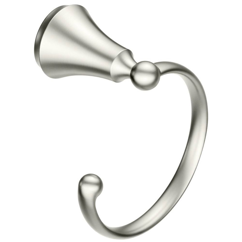 Wynford Wall Mounted Towel Ring, Brushed Nickel