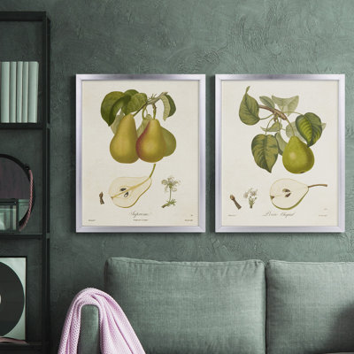 " Vintage Pears V " 2 - Pieces Painting Print