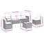 Ensemble de canapé de jardin Vidaxl PE rotin standard modulaire-114311229