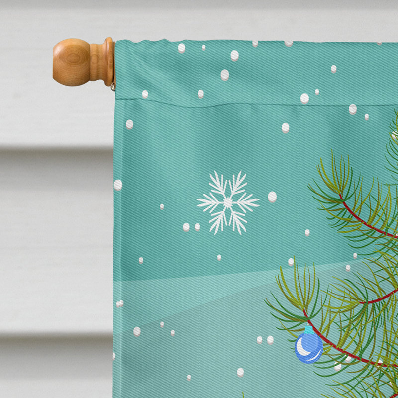 Autruche de noël en polyester 2 côtés 40 x 28 po drapeau maison