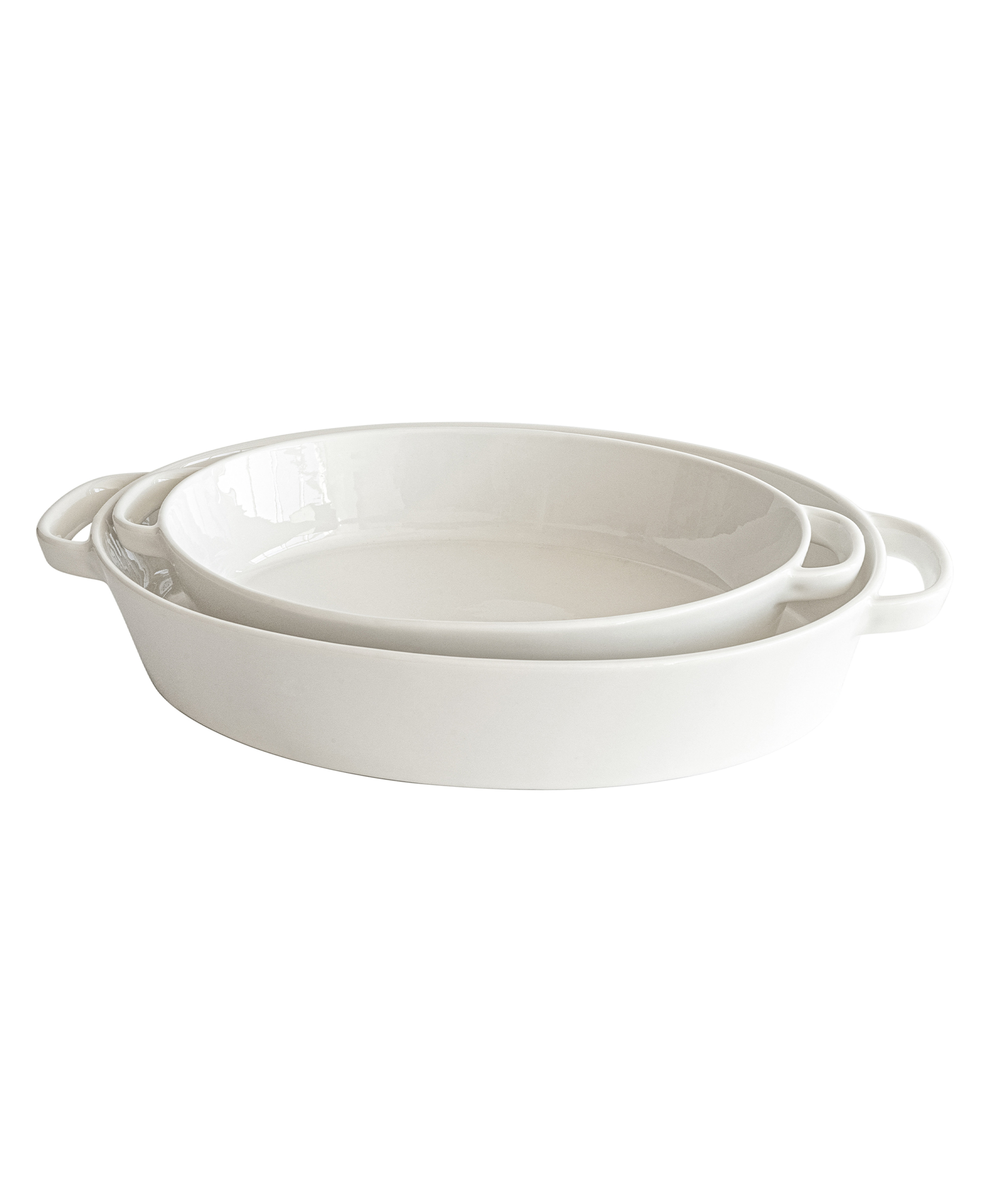Staub Ceramic 2 Piece Oval Baking Dish Set - White
