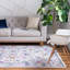 Tapis ivoire à motif floral-821786791
