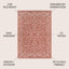Tapis intérieur / extérieur rouge / beige tissé texturé Hagerman-127254229