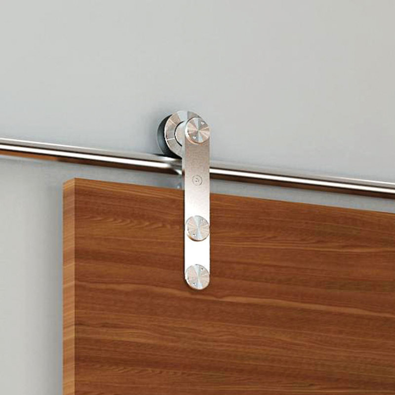 Stainless Steel Sliding Double Barn Door Hardware Kit