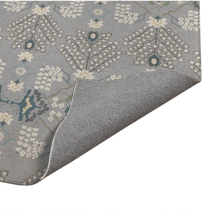 Tapis de cuisine léger antidérapant Tilly, Gris, Rectangle 5 pi x 7 pi