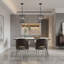 Luminaire suspendu noir de style moderne