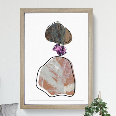 Trio of Rocks - Picture Frame Graphic Art