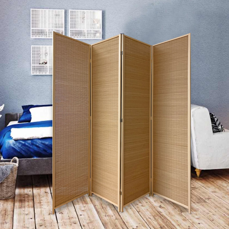 Paravent en bambou Elizabethville, Brun naturel, 4