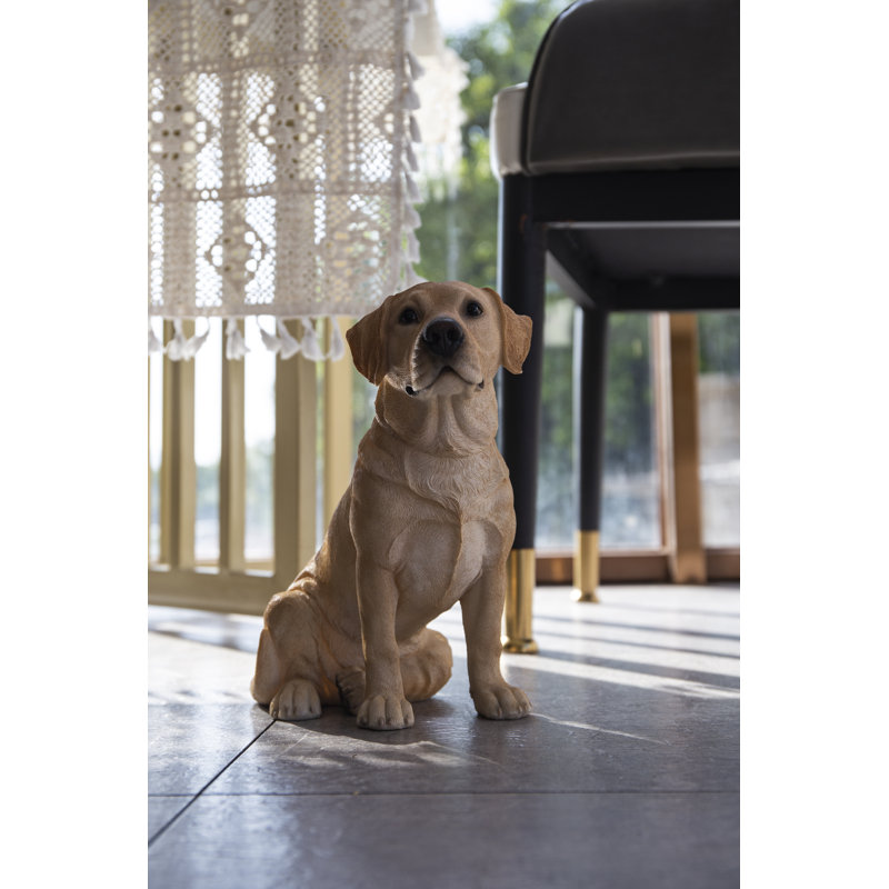  Statue chien retriever du Labrador jaune 9 po H