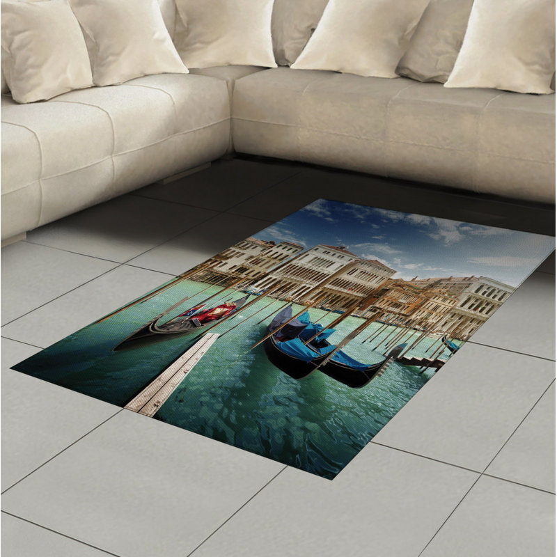 Italian Italy High Density Long Fiber Poly Threads Decorative Area Rug Carpet, Rectangle 4' x 5'8"