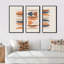 «Abstract Sun and Moon S» en bleu et orange - reproduction de cadre flottant 3 pièces sur toile-1260012031-1260012030