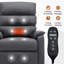 Fauteuil inclinable à deux moteurs à position infinie avec massage par la chaleur et télécommande électrique-204557952