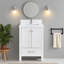 Comptoir de meuble-lavabo en quartz 24 po avec lavabo encastré et dosseret