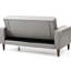 Moderne gris deux - accoudoirs de soutien de 30 po de hauteur x 60 po de largeur et 34 po de profondeur et tissu lavable Installation rapide