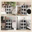 32 bacs de rangement empilables avec couvercles 32 gallons, 3 paquets. Roues pliables. Organisez la chambre à coucher, le salon, le bureau. 5 accès. Conception pliante. Empilage sécurisé. Maximisez l'espace. Blanc. Capacité: 110 lb 3