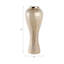 Grand vase en verre Silhouette avec rebord en métal pour décoration de table - Vase de fleurs moderne pour console ou salon - Ivoire et or-1405283035