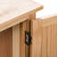Armoire de coin en bois de chêne massif blanc / bois clair-1370913913