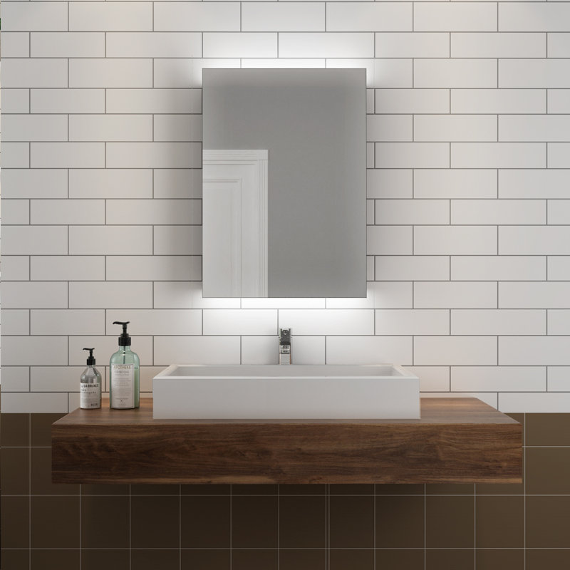 50mm W 70mm H Medicine Cabinet Mirror 3 Adjustable