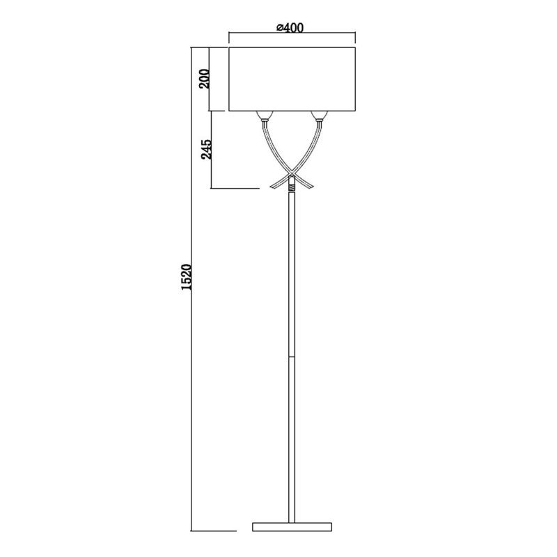 152cm Polished Traditional Floor Lamp