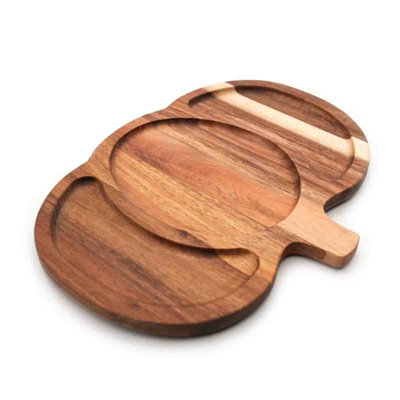 Thanksgiving Decorations Solid Wood Thanksgiving Pumpkin Tea Tray  Rectangular Household Tray  Wooden Chopping Board