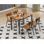 Ensemble de table de salle à manger moderne 5 pièces avec 4 chaises - parfait pour les petits espaces, facile à nettoyer-106358400-106358397-106358402