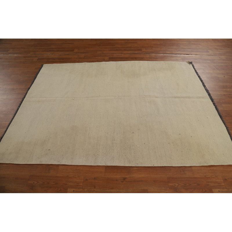 Tapis oriental kilim en laine à tissage plat 5 x 6