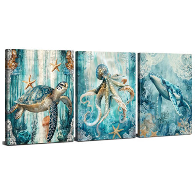 3 Piece Wrapped Canvas Wall Art
