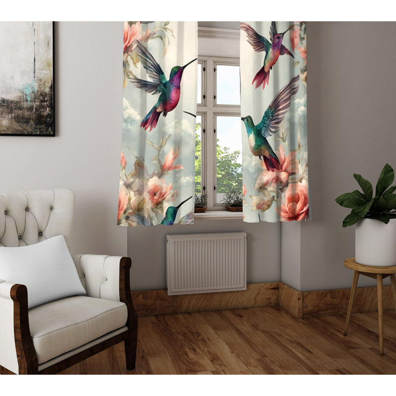 Semi Sheer Curtain Panel Pair, 56" W x 78" L