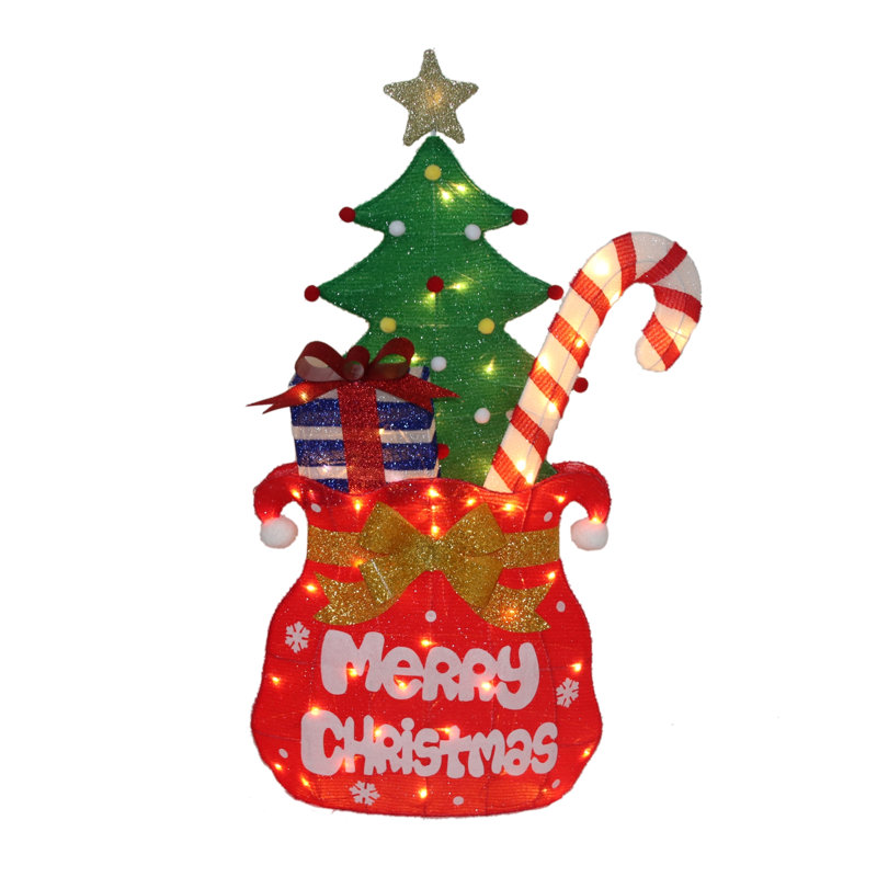 Décoration de Noël en tissu pour l'extérieur