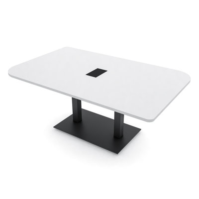 Table de conférence Ogren Duo avec double base en métal | Unité électrique
