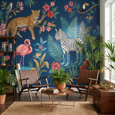 Papier peint tropical exotique Jungle