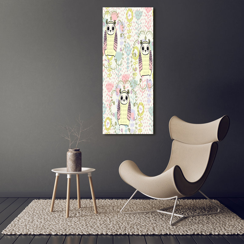 Owls 1 Piece Wrapped Canvas Wall Art