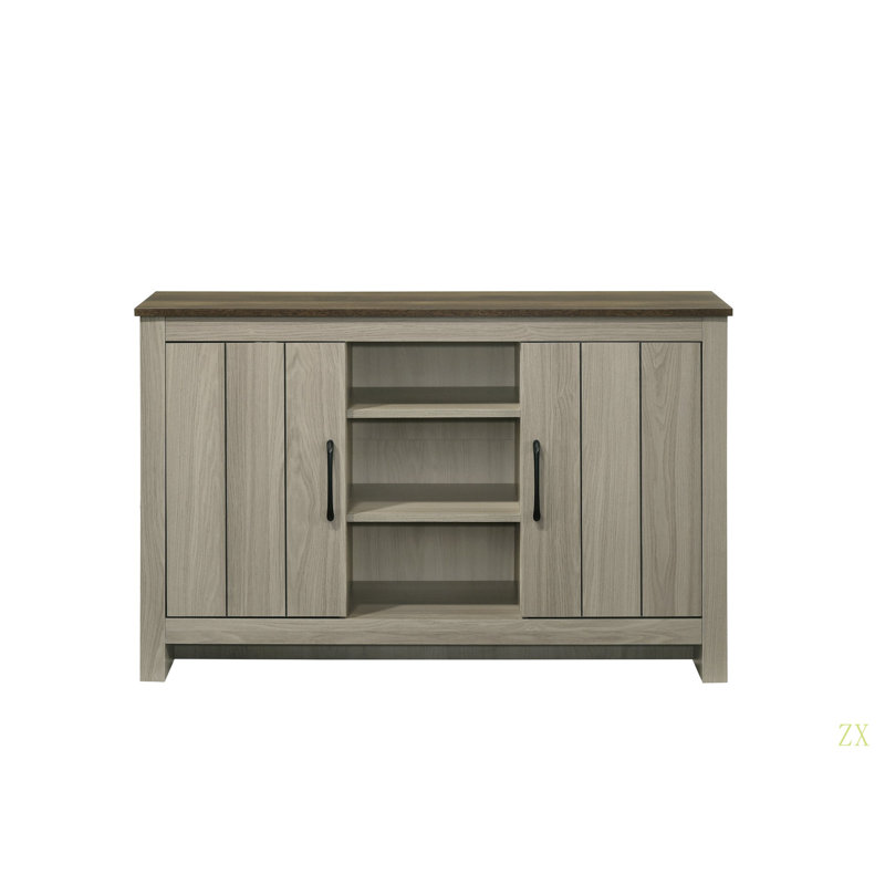 Console l 47 po, buffet, buffet avec tablettes et portes d'armoire