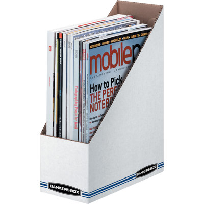 Classeur économie/rangement, 3-7/8 po x9-1/4" x11-3/4" , whiteblue