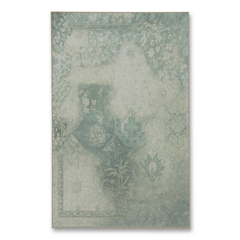 Tapis beige tissé Mosso, 4 pi 11 po x 9 pi 10 po