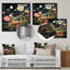 Enigma, fleurs de jardin roses et vertes 1 - tachisme, art mural en métal-42044302