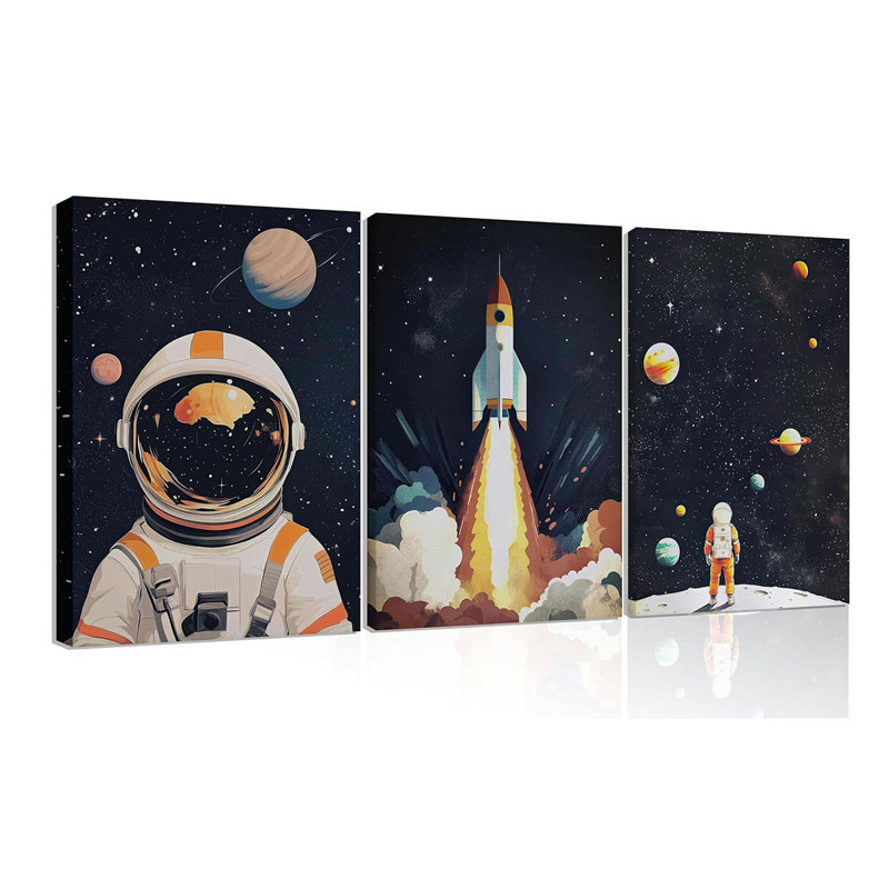 3 Piece Wrapped Canvas Wall Art, 40cm H x 30cm W