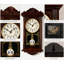 Horloge murale avec pendule en plastique imitation bois