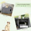 Armoire à litière pour chat gris avec tablette latérale, fermeture magnétique et charme pour les propriétaires d'animaux de couleur large, portes, rangement organisé