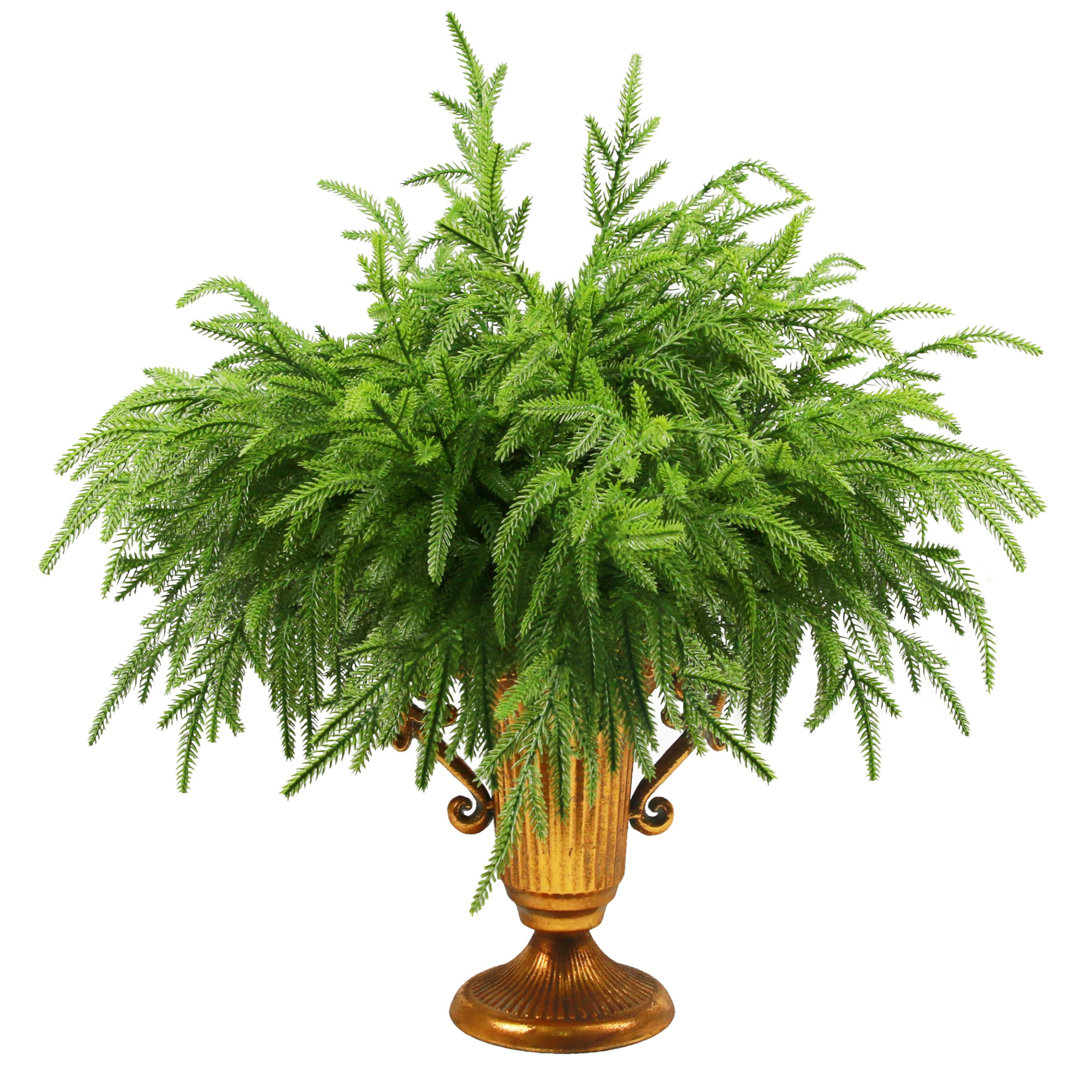 12 Pcs Artificial Norfolk Pine Branches Plants Decor Primrue 