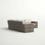 Canapé modulaire d'extérieur de 102 po de largeur, modulaire réversible résistant aux intempéries, coussins de dossier de 7 po, housses amovibles, canapé modulaire de patio large sans assemblage requis avec siège réversible entièrement assemblé et confortable,